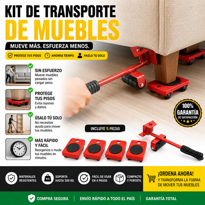 Sistema de Transporte de Muebles 4 Pcs