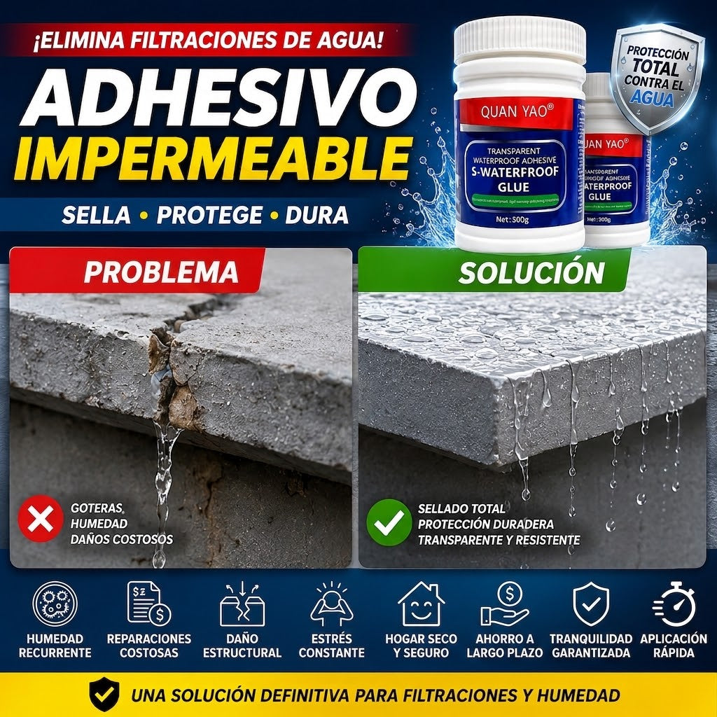 2 ADHESIVO TRANSPARENTE TAPA GOTERA AZUL